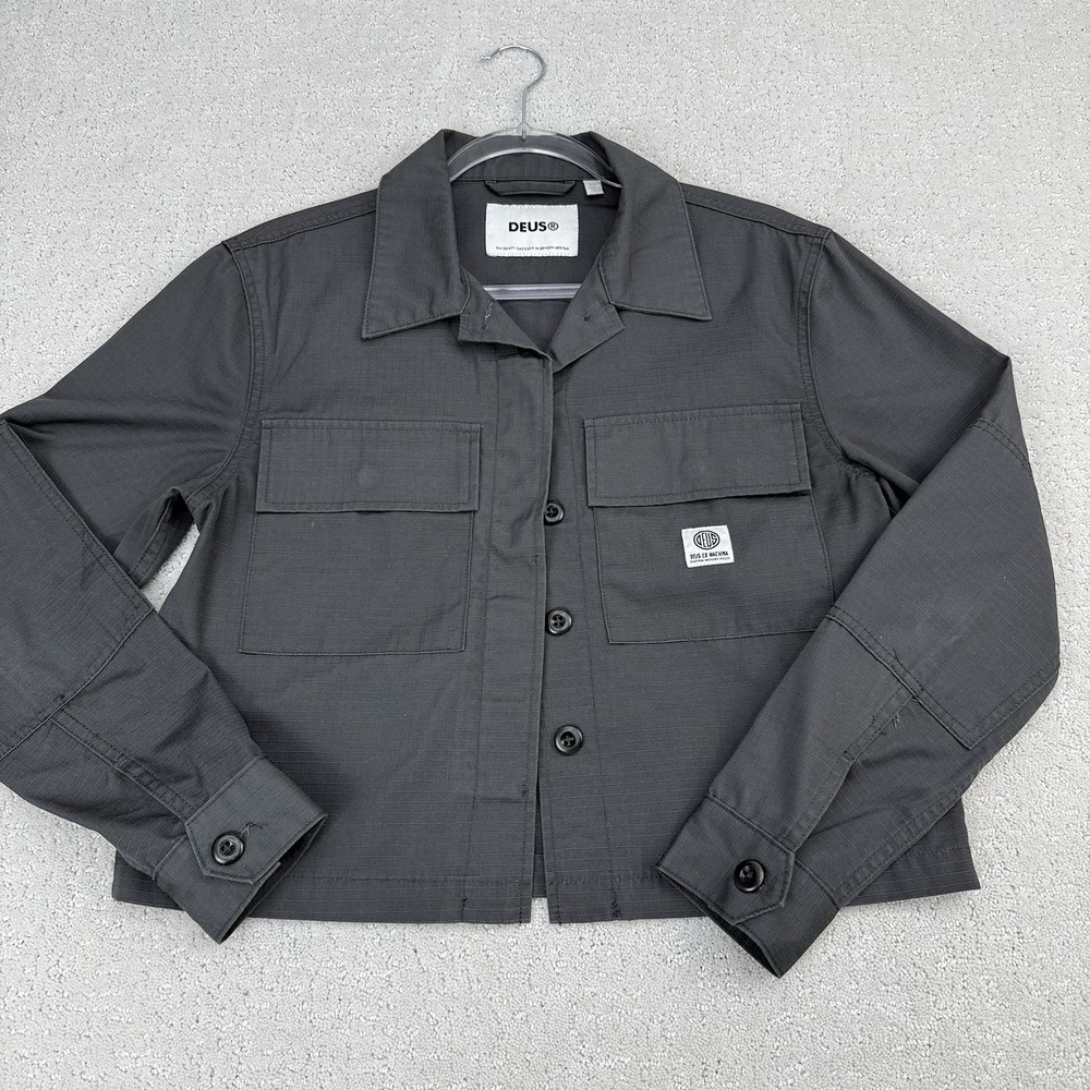 Deus Ex Machina Top Time BDU Cropped Jacket Womens XS Black‎ Utility $129